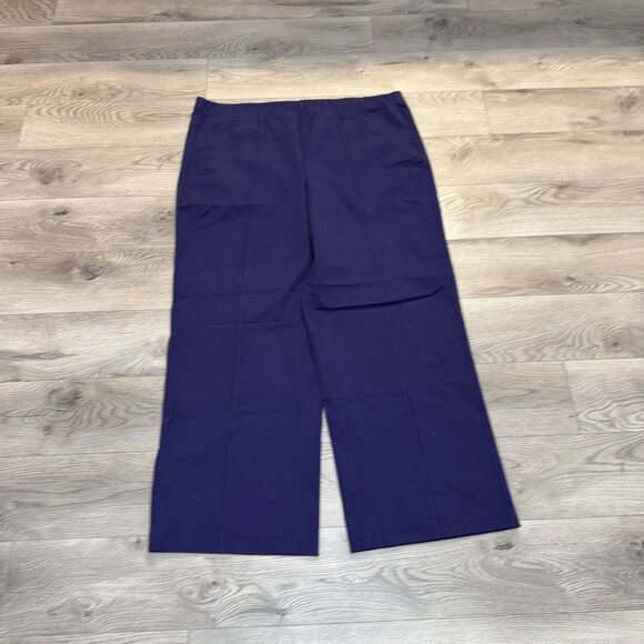 Isaac Mizrahi Wide Leg Pants Plus Size 24 Lilac Purple Stretch 24/7 Pull On - Picture 15 of 16